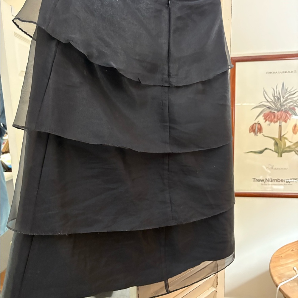 Elegant Black Layered Skirt